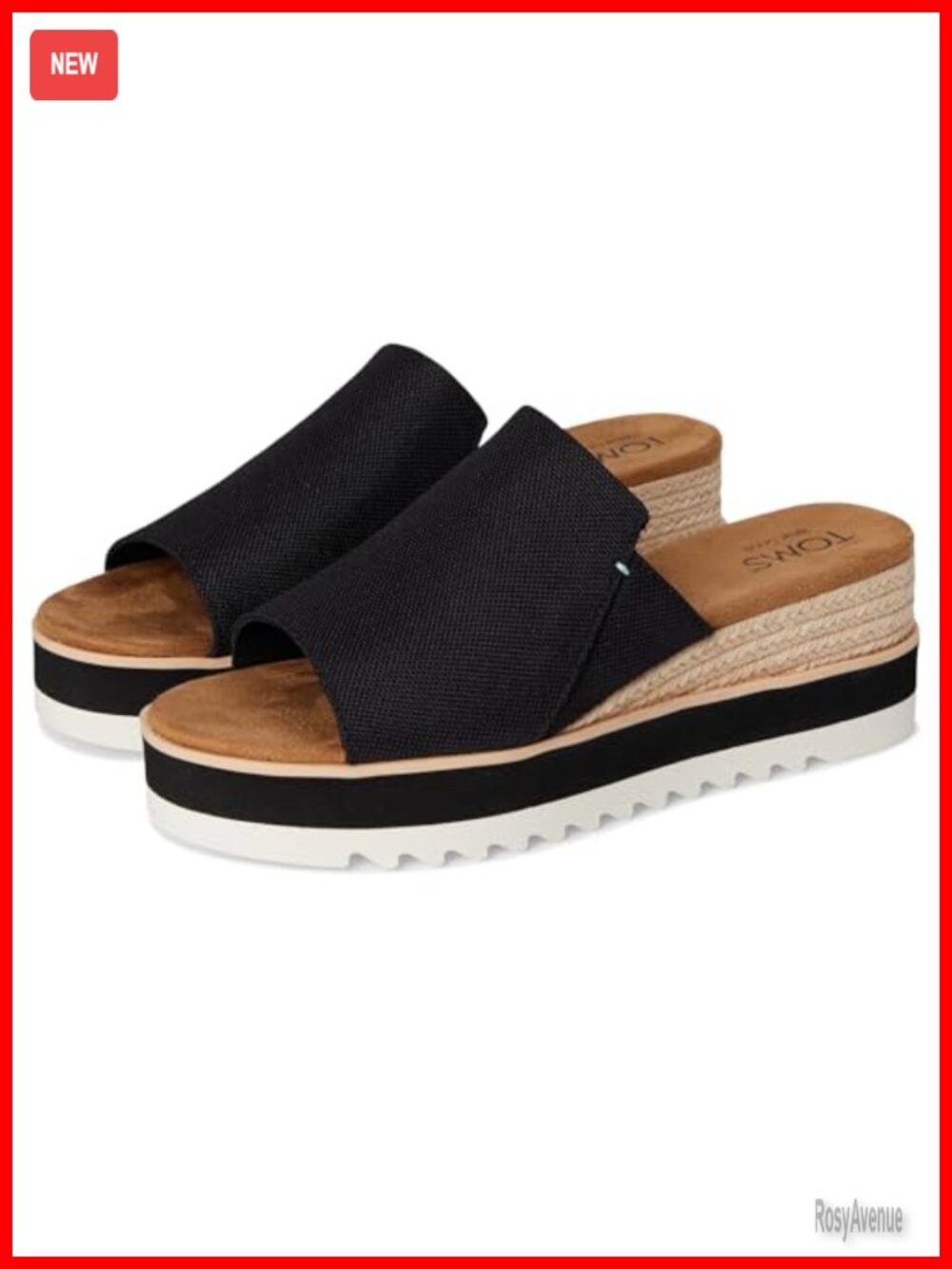Wedge Mule Sandals for Women, Slip-On Vegan Textile, CloudBound Insoles